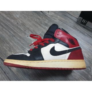 二手 AIR JORDAN 1 黑頭 女鞋 大童 US 5.5Y 24cm