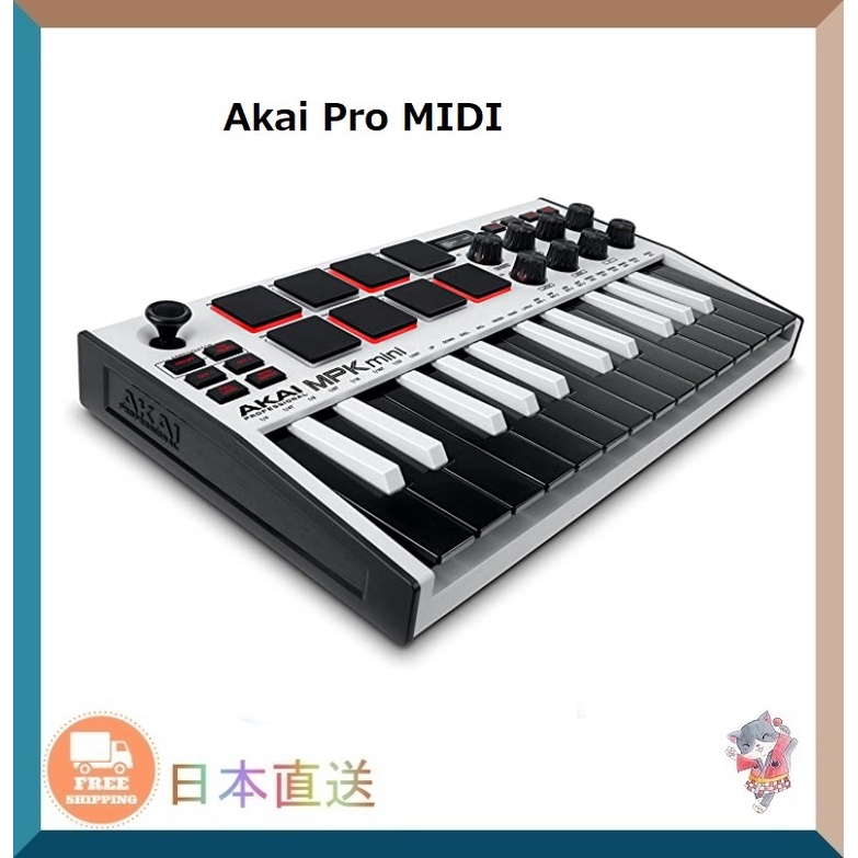 日本 Akai Professional MIDI 鍵盤控制器 25鍵 USB鍵盤 MPK Mini MK3【日本直送】