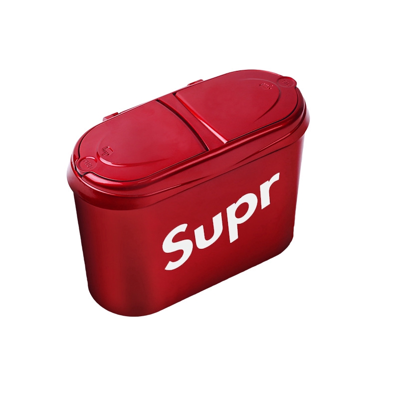 Supr 汽車配件汽車垃圾桶汽車配件多功能時尚前置迷你桶帶蓋