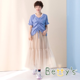 betty’s貝蒂思(11)甜美款蛋糕長紗裙 (卡其色)