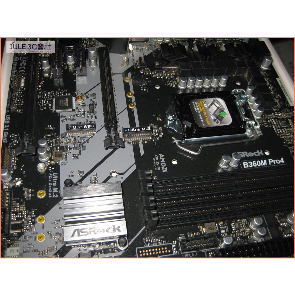 JULE 3C會社-華擎ASROCK B360M Pro4 B360/八九代/DDR4/雙M2/超合金/MATX 主機板