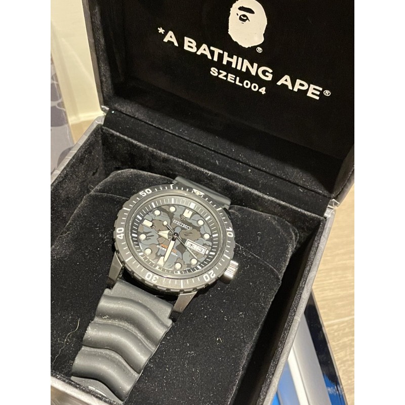 現貨 全新 SEIKO X BAPE® ABC CAMO MECHANICAL DIVERS WATCH 聯名潛水錶