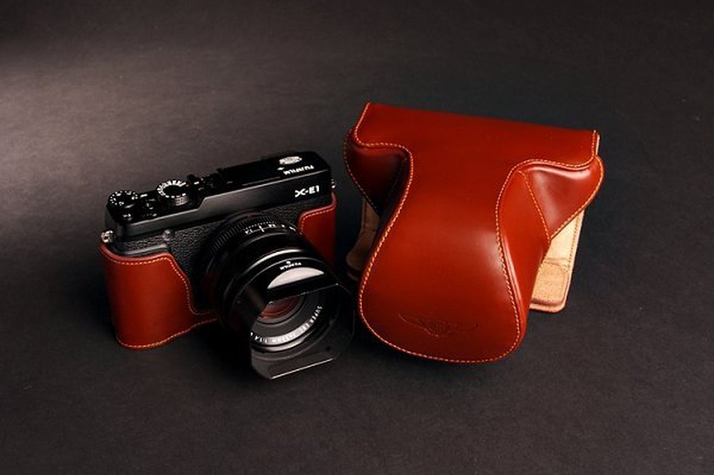 【台灣TP】Fujifilm  X-E1 X-E2 專用 頂級真皮 相機包 皮套 開底式底座+上套
