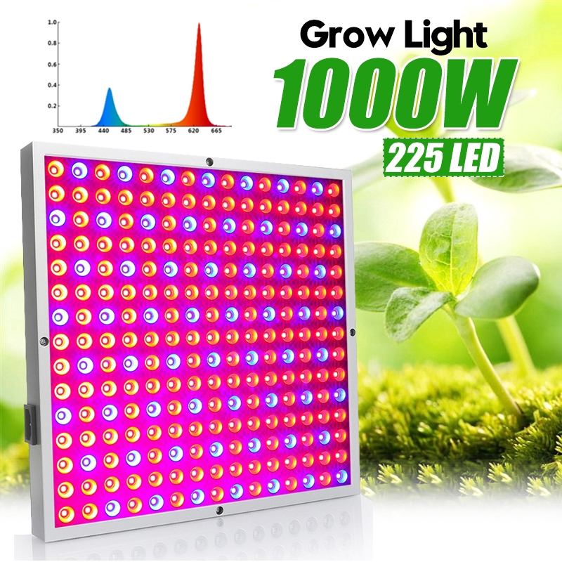 防水 LED 植物生長燈 225 LED 全光譜室內水培植物花卉生長燈 1000W