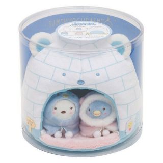 【免運】日本San-X 五週年限定 角落生物 白熊の好朋友 藍企鵝 娃娃 冰屋 場景佈置