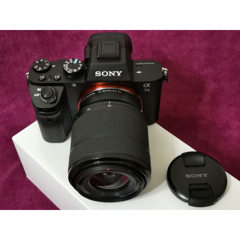 盒裝全幅機 Sony a7ii a7m2 A72 漂亮少拍快門數6xxx，水貨過保+ 28-70mm鏡頭外觀漂亮99成新