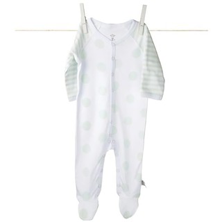 美國little giraffe 棒棒糖亨利連身包腳裝-灰綠色【新生嬰兒用品系列】(songbaby)