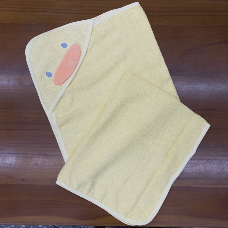 🔥現貨🔥黃色小鴨 毛巾布包巾 浴巾 兩用巾 初生嬰兒必備 純棉 無毒 810422