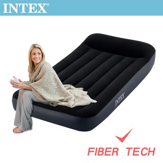 【INTEX】舒適單人加大充氣床(FIBER TECH)-寬99cm 15010081(64141)露營充氣床/氣墊床