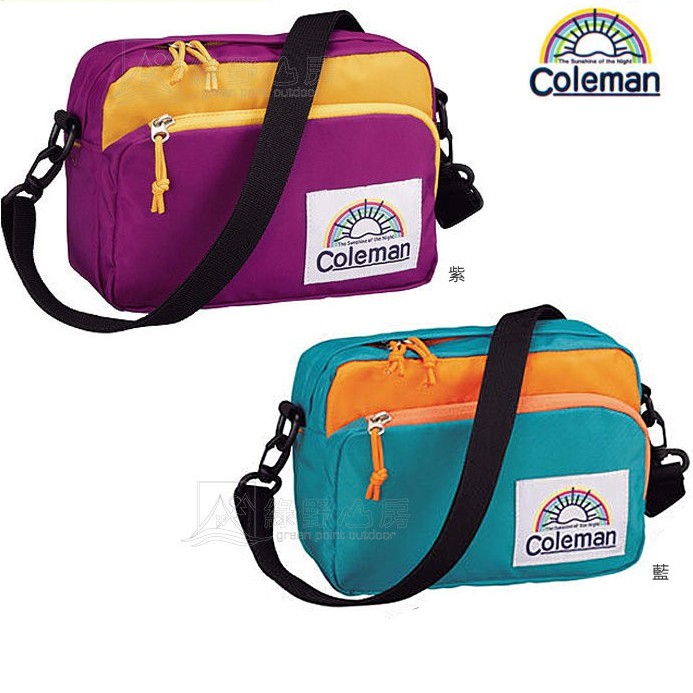 Coleman 美國2l 復刻版側背包紫cm Ca11 斜背包日常旅遊綠野山房 蝦皮商城 Line購物
