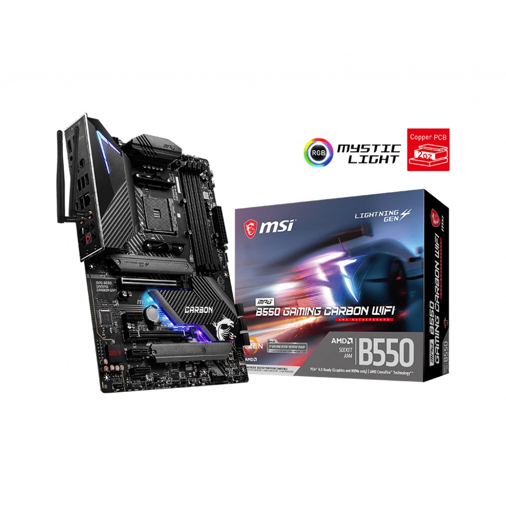 MSI 微星 MPG B550 GAMING CARBON WIFI AM4 for AMD CPU