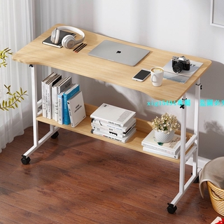 【新品優惠D】多功能簡易書桌筆記本電腦桌家用簡約床邊移動升降桌帶輪子小桌子