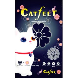 Cat feet 黑鑽貓砂強效除臭凝結 10磅/4.5kg 果香/咖啡/綠茶超取貨到付款單包