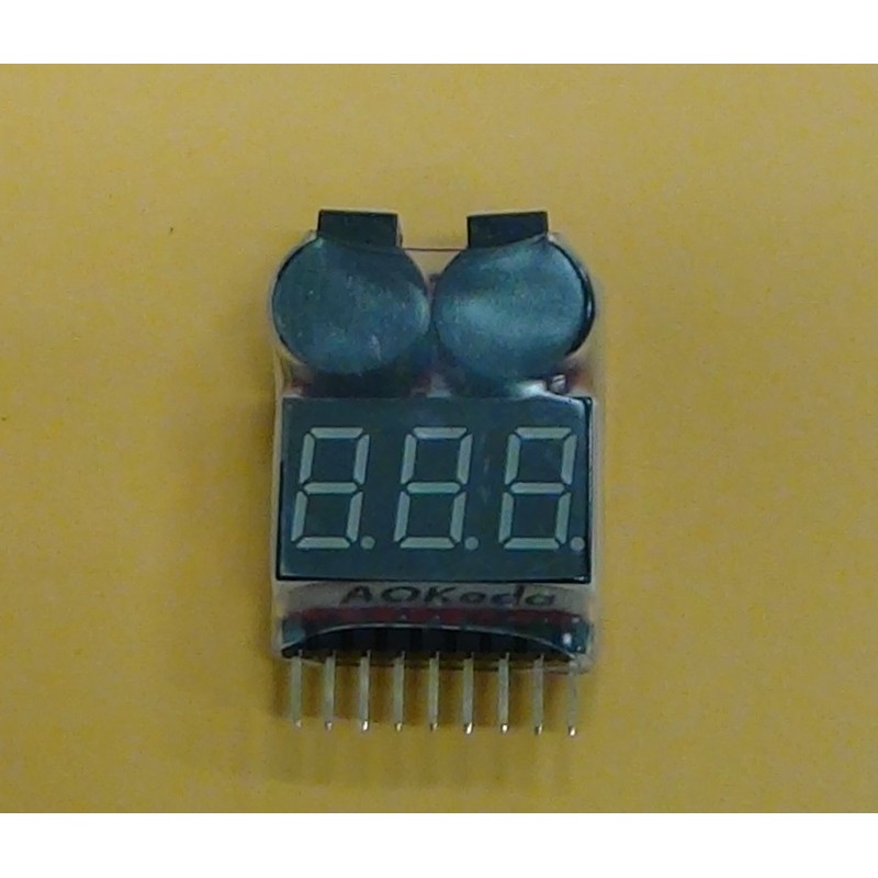 【偉力控】1~8S 電壓錶 會嗶嗶叫 也可以精確測量1S電池哦~~AOK原廠公司貨