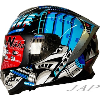 Nikko N-806 11 鋼鐵喰魚 戰慄青藍 全罩 內鏡片安全帽 第二代