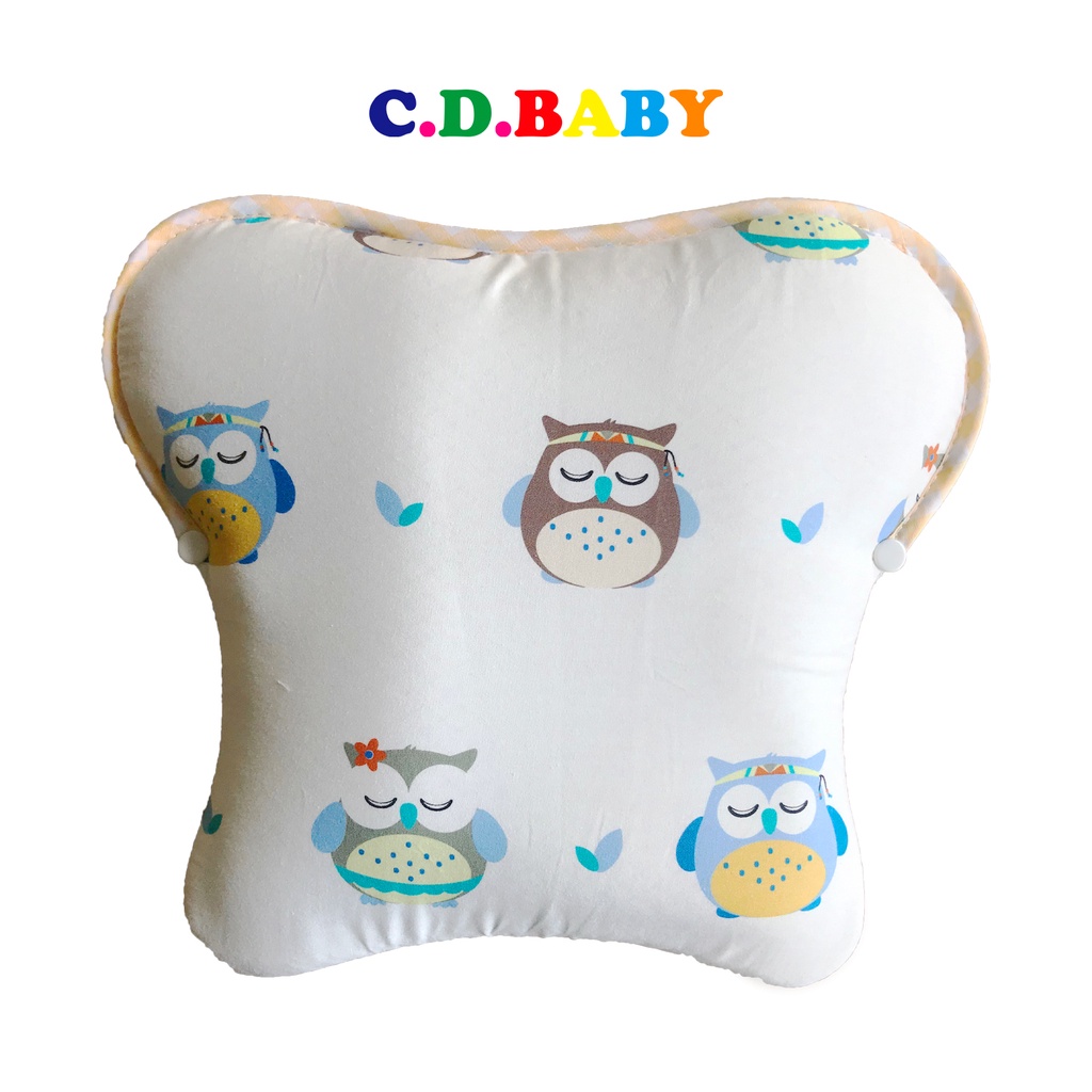【佳登C.D.BABY】造型嬰兒枕塑型枕|蝴蝶造型|多款花色選擇|透氣內枕