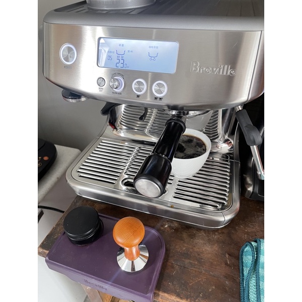 台灣公司貨Breville bes878XL專業咖啡機3秒預熱完成強力奶泡/2020年機新/中文顯示字幕，小型咖啡廳可用