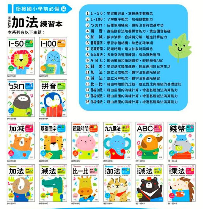 玩具倉庫 世一 練習本 1 100 Abc 加法 九九乘法 加減 基礎國字 認識時間 錢幣 減法 比一比 百格計算 蝦皮購物