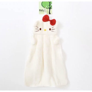 KITTY毛巾卡通珊瑚絨擦手巾 柔軟抹布麥樂迪兔子廚房浴室掛式毛巾