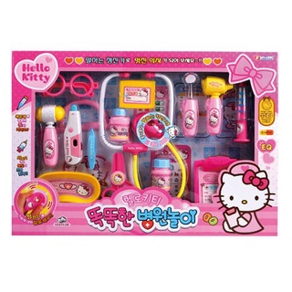 2 kids <hello kitty> 超商取貨須拆盒 kt聰明音效醫護組 原價699 家家酒 醫生 護士 凱蒂貓