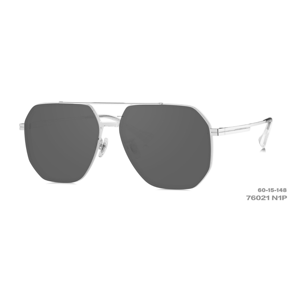 《名家眼鏡》PARIM 派麗蒙多角飛行員型白水銀鏡面偏光太陽眼鏡76021 N1P【台南成大店】