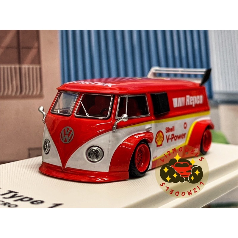 里氏模型車tm 1 64 福斯vw T1 Shell Gulf 殼牌海灣jps 火箭兔tlv Mini Gt 蝦皮購物