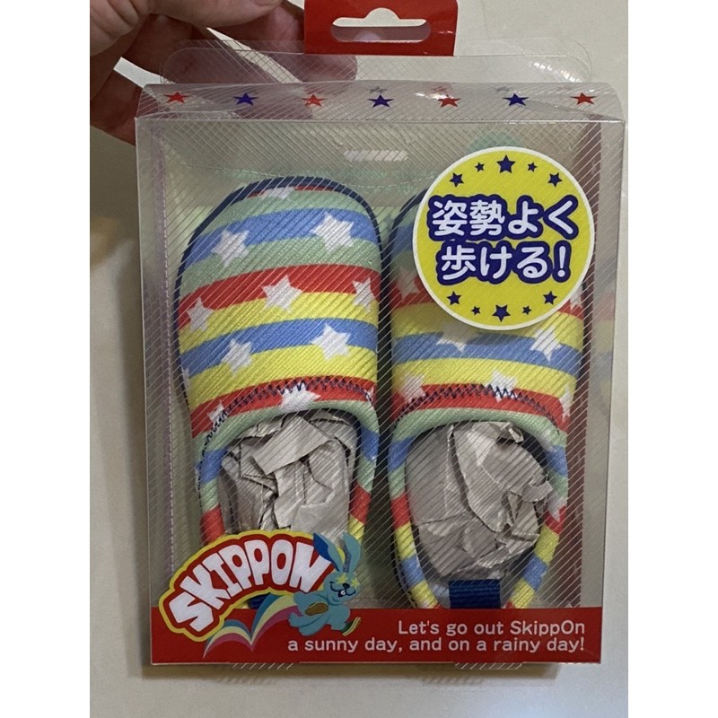 二手極新 日本SkippOn兒童休閒機能鞋  ISEAL VU系列 〈彩虹星星〉 13.0cm