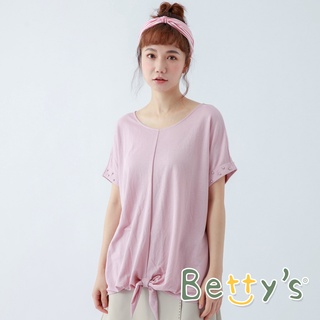 betty’s貝蒂思(11)袖口珠飾綁帶上衣(粉色)