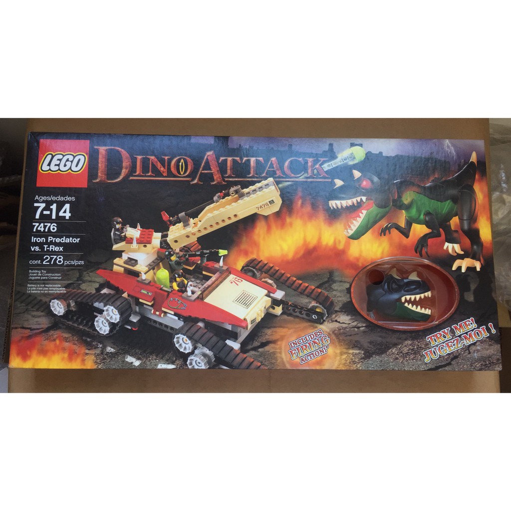 樂高 Lego Dino Attack 7476 鋼鐵掠奪號與暴龍(侏羅紀/雷克斯/Rex/恐龍攻擊)