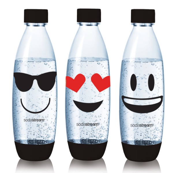 ◤福利品‧數量有限◢【Sodastream】emoji水滴寶特瓶1L(3入)