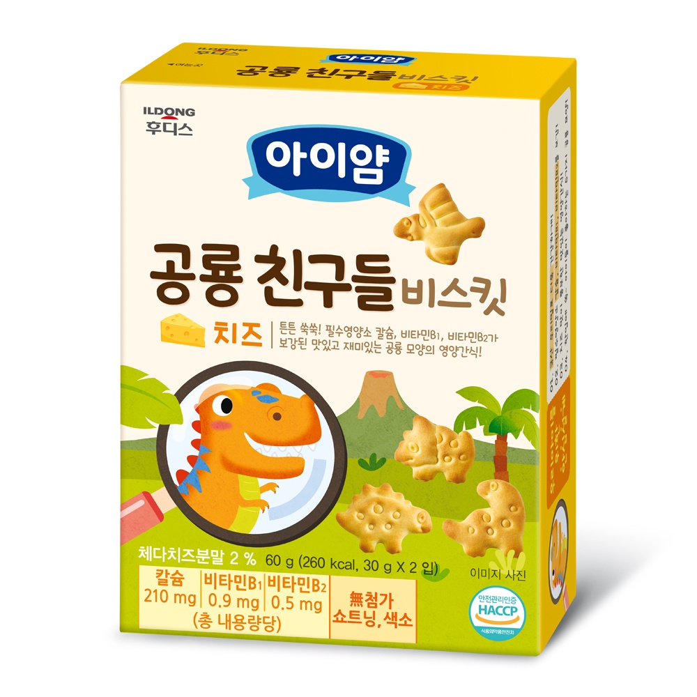 韓國 ILDONG FOODIS 日東 起司恐龍造型餅乾