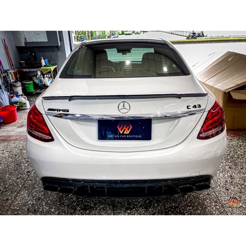 銘泰汽車精品  BENZ W205專用 BRABUS式樣   碳纖維卡夢carbon尾翼