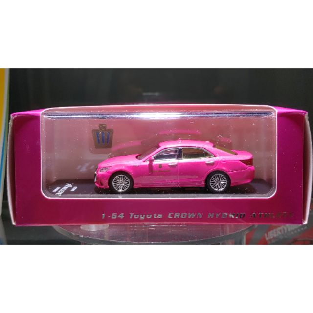 Toyota Crown Hybrid Athlete 皇冠 1/64 模型車 粉紅色 計程車