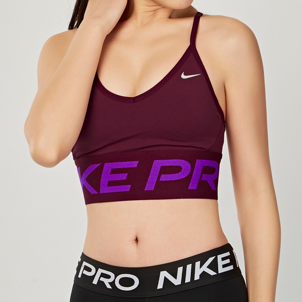 Nike Pro Indy 女款 酒紅 輕度 支撐 訓練 運動 內衣 CT3765-638
