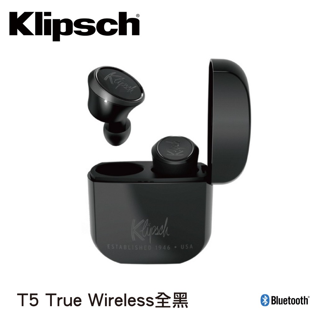 Klipsch T5 True Wireless真無線藍牙耳機 全黑版