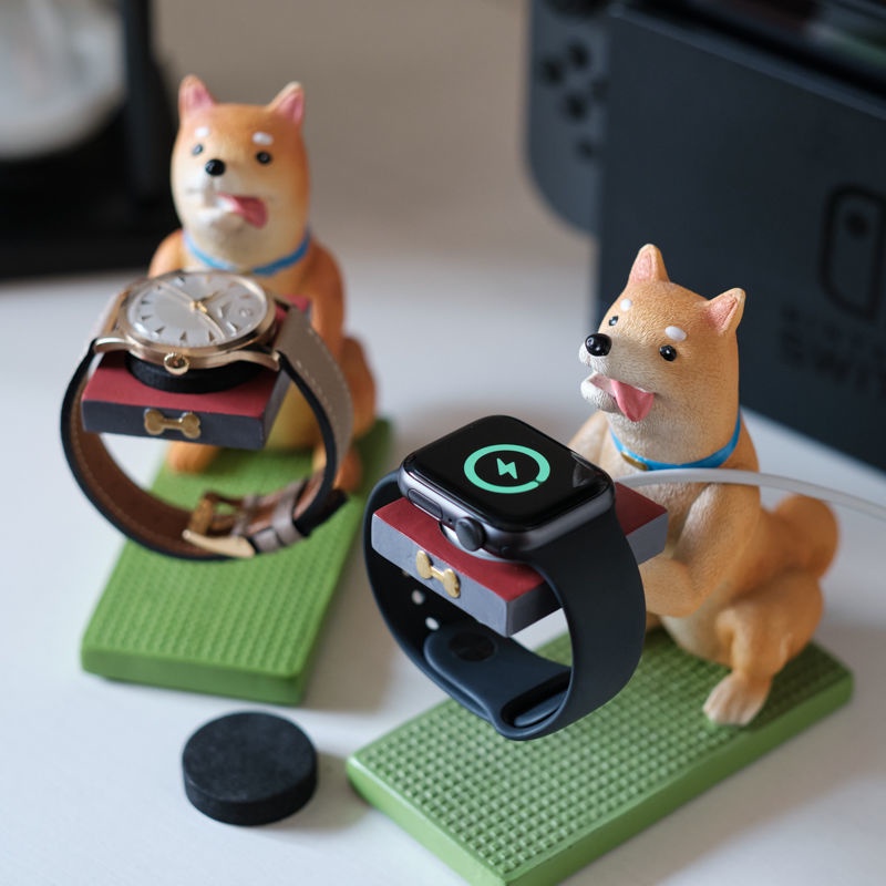 【工廠直營店 現貨】適用蘋果手錶充電支架Apple Watch5/4/3/2/1iWatch創意柴犬手錶架 IOxf