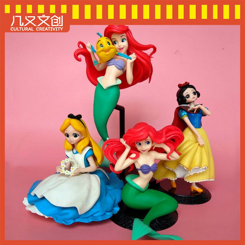 【几又】卡通公仔✨白雪公主美人魚愛麗絲 情景蛋糕裝飾 烘焙擺件 多款 手辦模型玩具