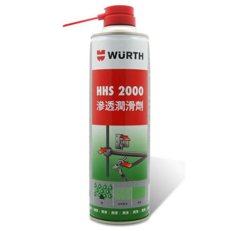 Wurth 福士 HHS 2000 滲透潤滑劑 液態黃油 噴霧式黃油 500ML