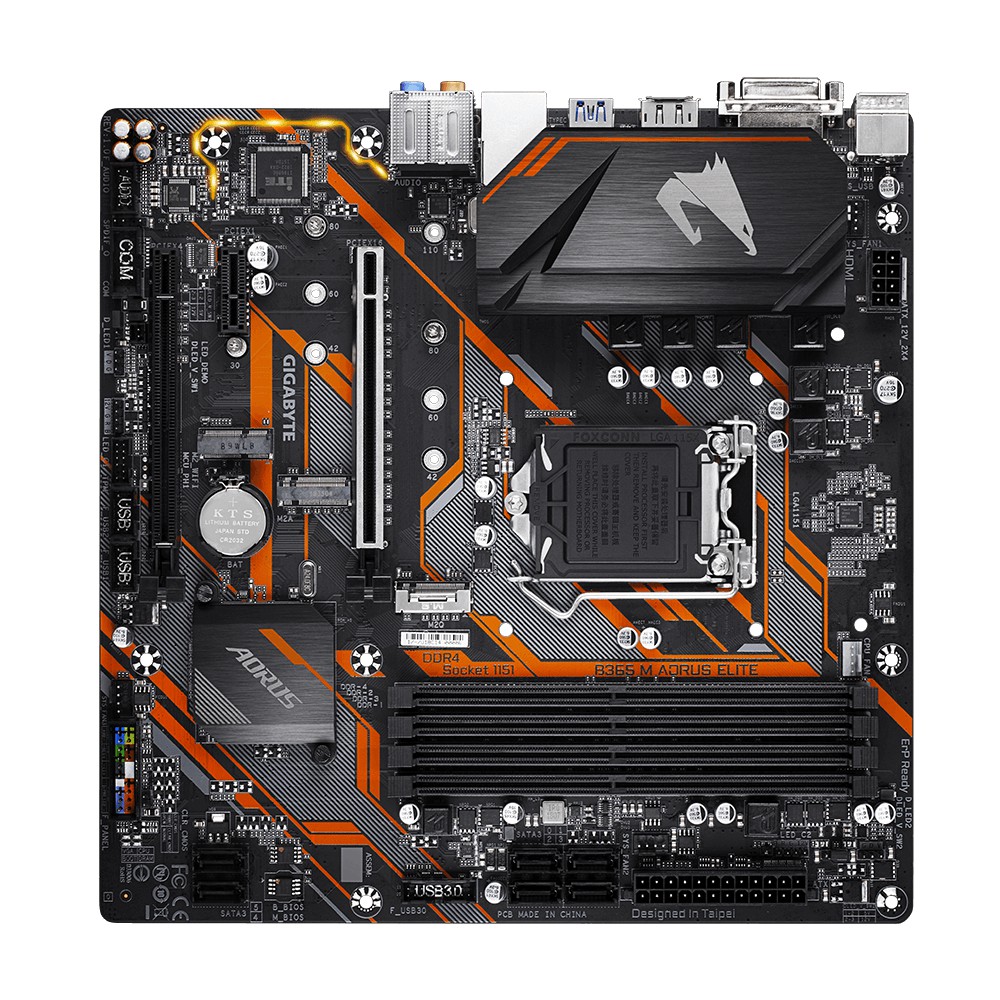 技嘉 B365 M AORUS ELITE加購套餐M-ATX主機板註冊五年保 I3 9100F I5 9400F廠商直送