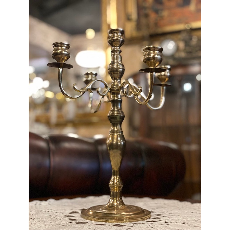 古置物，古燭台，古董品，極細工，古美術高14.5重140克 | www