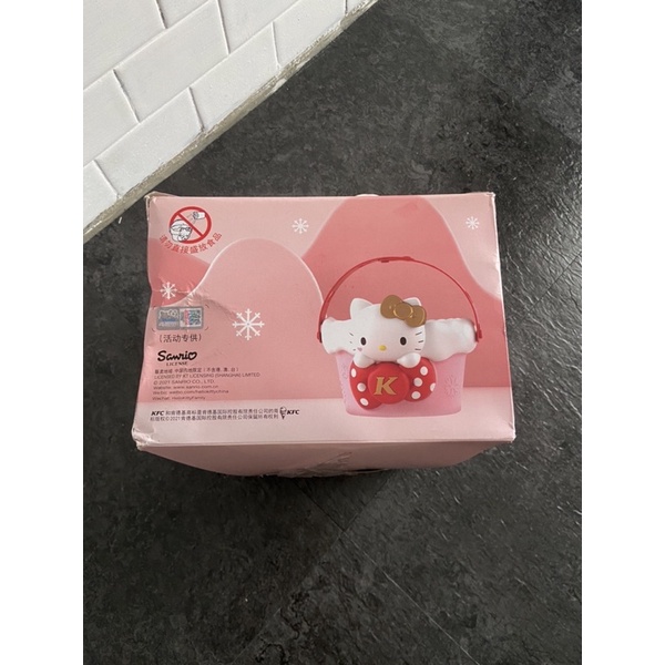 （現貨一個）KFC限量聯名Hello kitty收納桶