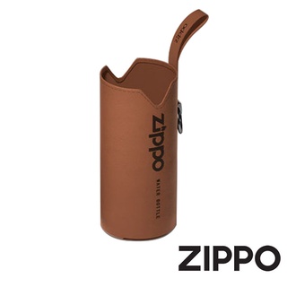 ZIPPO 城市系列-通勤咖啡杯專用杯套 攜帶式杯套 質感杯套 皮革皮套 隨身杯套 棕色 保溫瓶套 ZWB-CITY