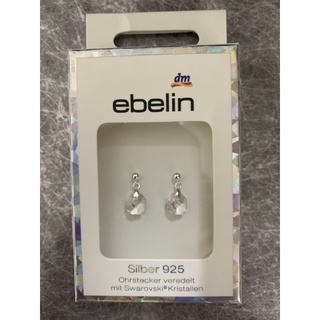 ebelin純銀水晶耳環全新，德國品牌，從德國帶來