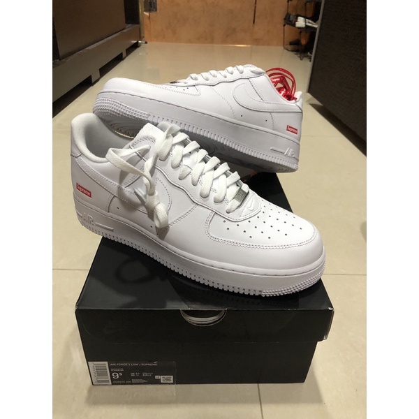 *Hype Chamber 保證全新正品 Supreme Nike Air Force 1 US 9.5 白色