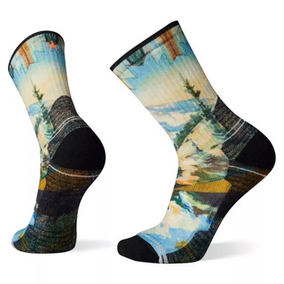 Smartwool 男 機能戶外全輕量減震PRINT中長襪 Mountain Print 霧藍 SW001617G61