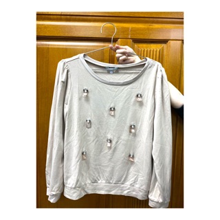 Iris Girls 艾莉詩 精品服飾 珠珠 緞帶 上衣 （L)