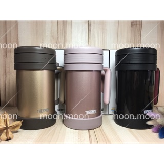 moon.moo Thermos 膳魔師 不銹鋼真空保溫杯 TCMF-501 GL BK 泡茶杯 濾網杯 辦公杯 把手杯
