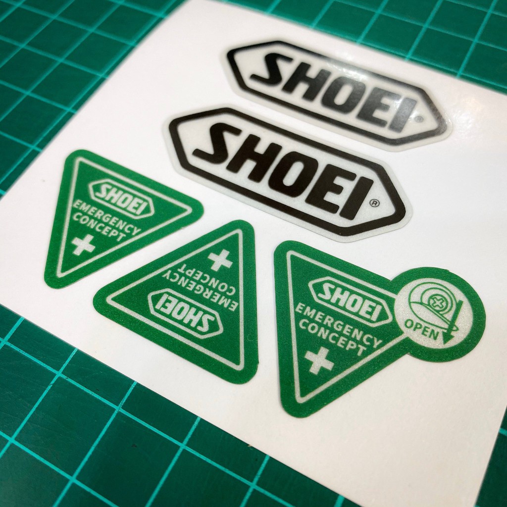 客製化 ◆反光 SHOEI ( 綠 / 塗鴉改色) 選手帽鏡片貼紙  X-14 造型字樣圖樣 防水貼紙可貼機車 安全帽上