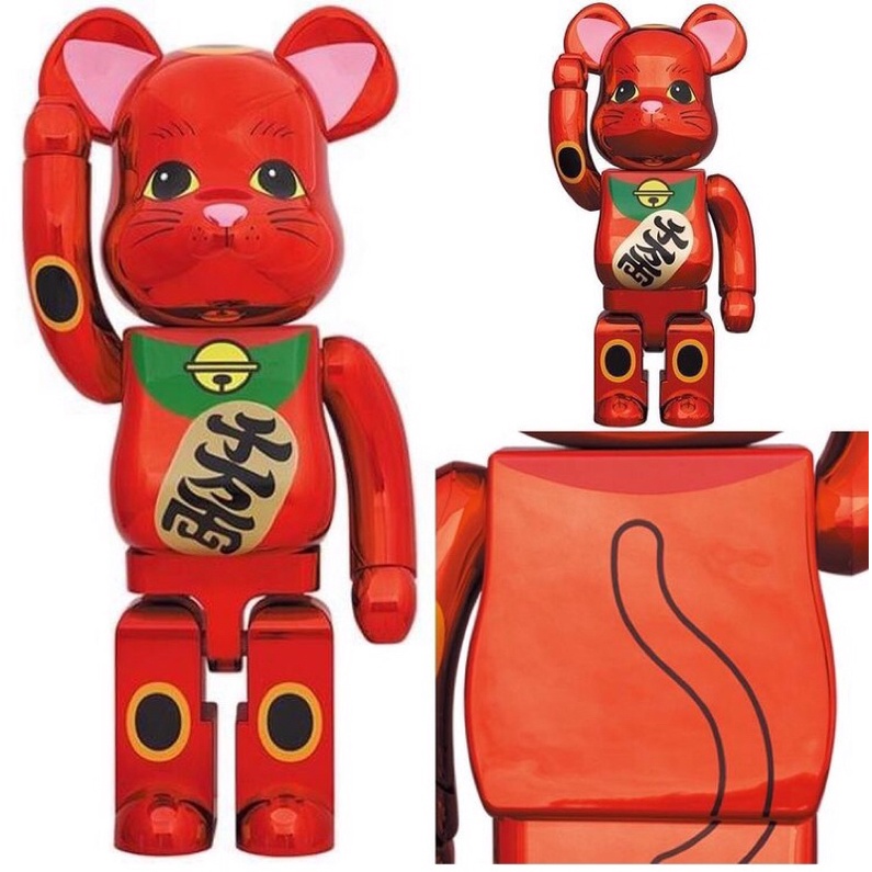 Be Rbrick 紅色電鍍招財貓1000 蝦皮購物