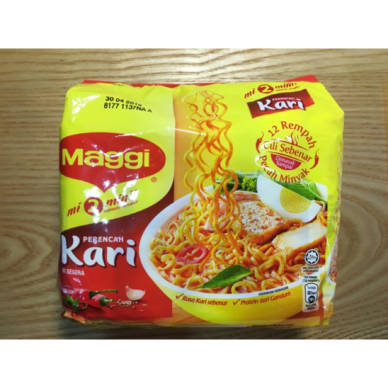 現貨 6包裝/袋 MAGGI 泡麵 Noodles Curry 1袋6包裝！馬來西亞美